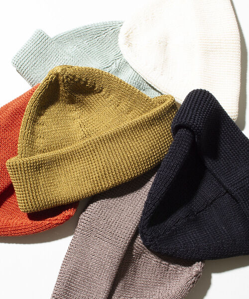 GLOSTER（グロスター）の「【GLOSTER/グロスター】JAPANMADE リブロールワッチ ニット帽 日本製 ニットキャップ（ニットキャップ/ビーニー・メンズ・ミント/ブラック/ベージュ/オフホワイト/イエロー/オレンジ・FREE）」の9枚目の写真
