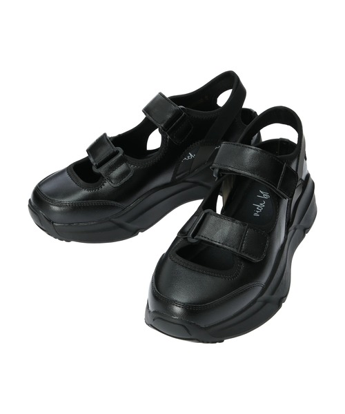 Green Parks(グリーンパークス)の「・rich blue ベルクロスニーカー(スニーカー・レディース・アイボリー/ベージュ/ブラック・M/S/L/LL)」の10枚目の写真