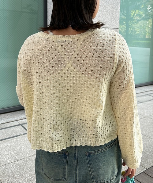 kutir（クティール）の「2wayリボンカーディガン（カーディガン/ボレロ・レディース・グリーン系その他/ブルー系その他/ブラック/オフホワイト・FREE）」の14枚目の写真