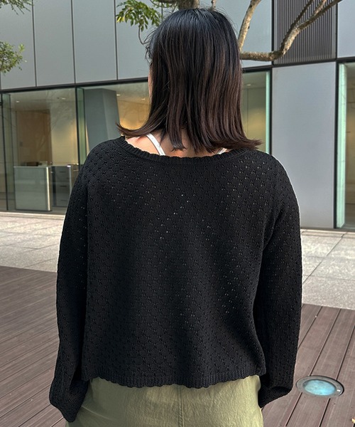 kutir（クティール）の「2wayリボンカーディガン（カーディガン/ボレロ・レディース・グリーン系その他/ブルー系その他/ブラック/オフホワイト・FREE）」の22枚目の写真