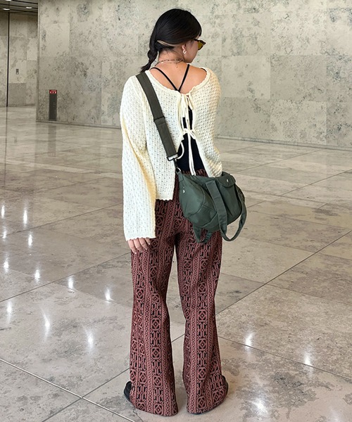 kutir（クティール）の「2wayリボンカーディガン（カーディガン/ボレロ・レディース・グリーン系その他/ブルー系その他/ブラック/オフホワイト・FREE）」の19枚目の写真