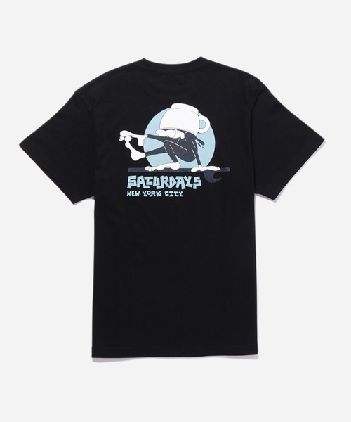 Saturdays NYC（サタデーズ ニューヨークシティ ）の「Morning Joe S/S Tee（Tシャツ/カットソー・メンズ・ホワイト/ブラック・S/XL/L/M）」の2枚目の写真