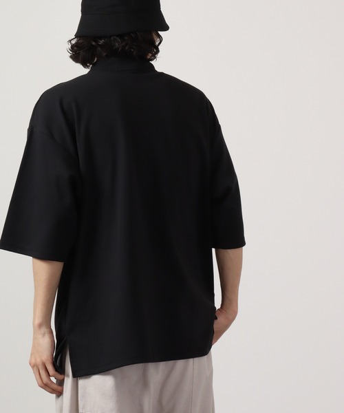 SUGGESTION(サジェッション)の「SUGGESTION ハーフジップスタンドポンチ半袖シャツ(Tシャツ/カットソー・メンズ・ブラック/ホワイト/チャコール・L/M)」の16枚目の写真