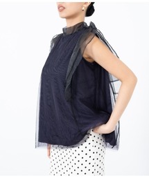 LATINA | チュール×オーガンジーフレアトップスカットソー(Tシャツ/カットソー)