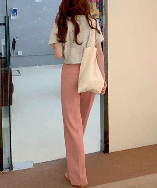 DAY CLOSET（デイ クローゼット）の「レディース きれいめストレートセンタープレスパンツ（スラックス・レディース・ブルー系その他/ブラック/スモークピンク・S/M/L）」の17枚目の写真