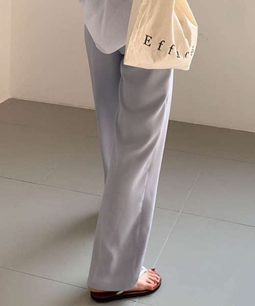 DAY CLOSET（デイ クローゼット）の「レディース きれいめストレートセンタープレスパンツ（スラックス・レディース・ブルー系その他/ブラック/スモークピンク・S/M/L）」の11枚目の写真