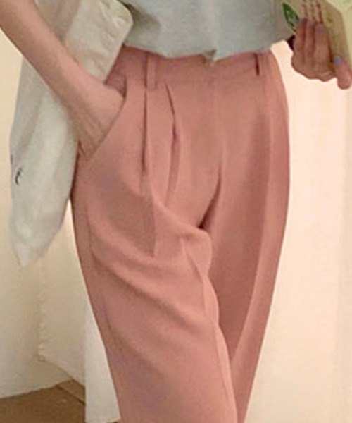 DAY CLOSET（デイ クローゼット）の「レディース きれいめストレートセンタープレスパンツ（スラックス・レディース・ブルー系その他/ブラック/スモークピンク・S/M/L）」の19枚目の写真