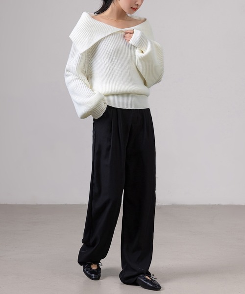 DAY CLOSET（デイ クローゼット）の「レディース きれいめストレートセンタープレスパンツ（スラックス・レディース・ブルー系その他/ブラック/スモークピンク・S/M/L）」の22枚目の写真