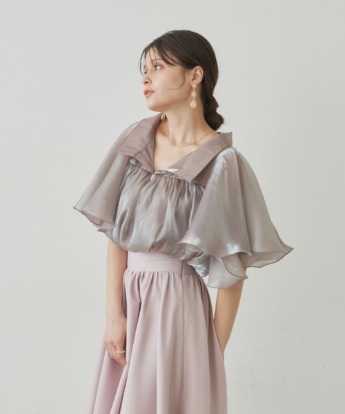 VIOLETTA(ヴィオレッタ)の「オーガンジーフレアスリーブトップス(その他トップス・レディース・ホワイト/ブラック/モカ・FREE)」の18枚目の写真