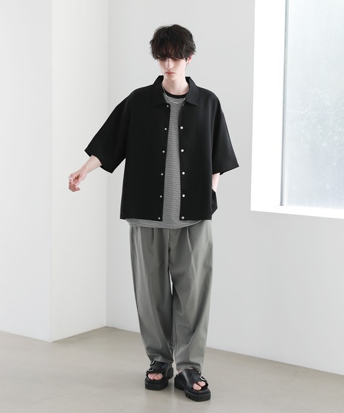 セール】テックリネン半袖コーチシャツ ジャケット（シャツ/ブラウス