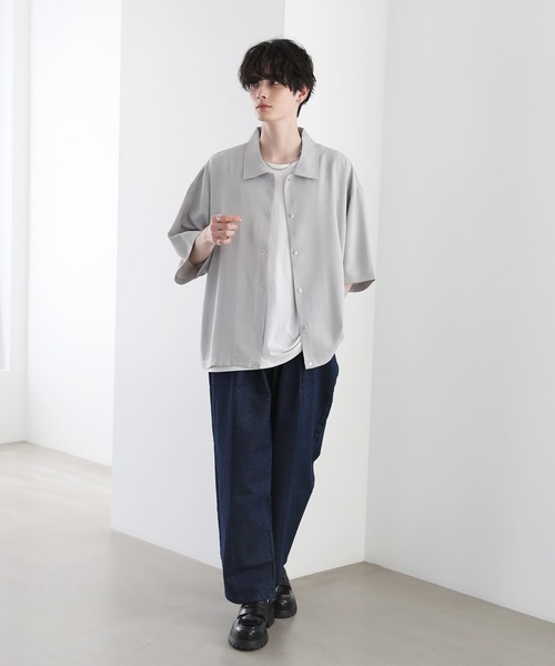 ASTRONOMY（アストロノミー）の「テックリネン半袖コーチシャツ ジャケット（シャツ/ブラウス・メンズ・ブラウン/ベージュ/ネイビー/ブラック/ブルー/グレー・S/XL/M/L）」の17枚目の写真
