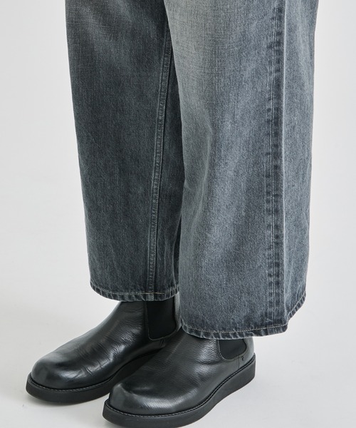 superNova.（スーパーノヴァ）の「【superNova./スーパーノヴァ】Selvedge wide jeans - Vintage wash（デニムパンツ・メンズ・ブラック/ブルー・X-SMALL/SMALL）」の9枚目の写真