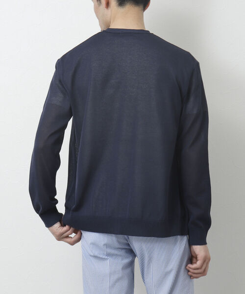 NOLLEY'S goodman（ノーリーズグッドマン）の「吸水速乾サランP Vネックカーディガン（※半袖Ｔシャツ付き）（カーディガン/ボレロ・メンズ・ネイビー/ライトグレー/チャコールグレー/オリーブ・L/M）」の9枚目の写真