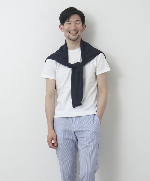 NOLLEY'S goodman（ノーリーズグッドマン）の「吸水速乾サランP Vネックカーディガン（※半袖Ｔシャツ付き）（カーディガン/ボレロ・メンズ・ネイビー/ライトグレー/チャコールグレー/オリーブ・L/M）」の11枚目の写真