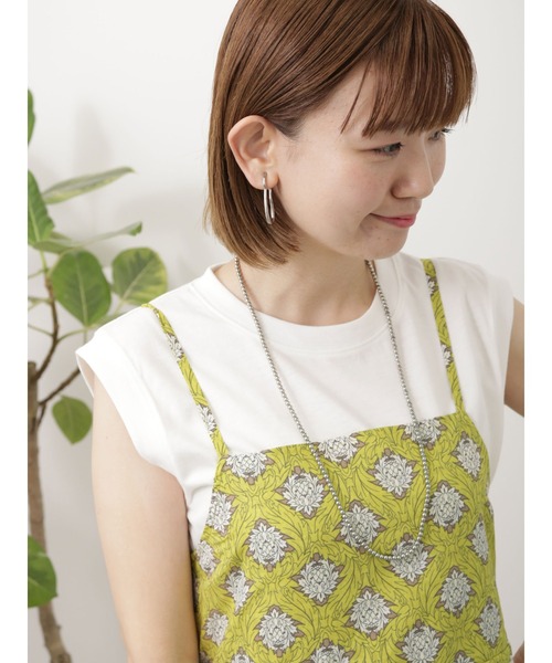 Lugnoncure（ルノンキュール）の「ノースリTシャツ（Tシャツ/カットソー・レディース・ピンク/オフホワイト/ブラック・F）」の2枚目の写真