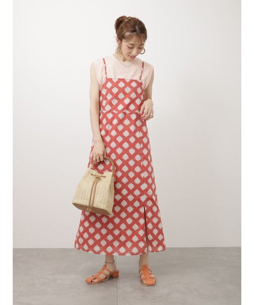 Lugnoncure（ルノンキュール）の「ノースリTシャツ（Tシャツ/カットソー・レディース・ピンク/オフホワイト/ブラック・F）」の8枚目の写真