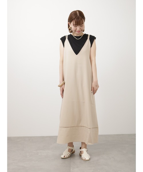 Lugnoncure（ルノンキュール）の「ノースリTシャツ（Tシャツ/カットソー・レディース・ピンク/オフホワイト/ブラック・F）」の12枚目の写真