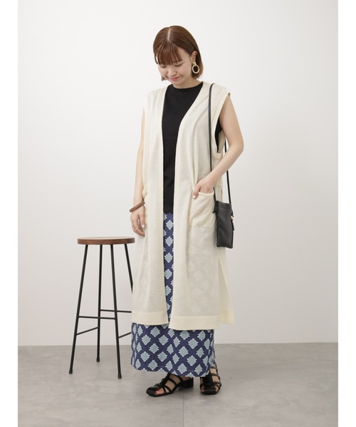 Lugnoncure（ルノンキュール）の「ノースリTシャツ（Tシャツ/カットソー・レディース・ピンク/オフホワイト/ブラック・F）」の16枚目の写真