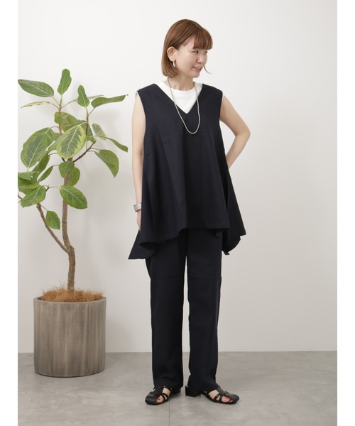 Lugnoncure（ルノンキュール）の「ノースリTシャツ（Tシャツ/カットソー・レディース・ピンク/オフホワイト/ブラック・F）」の18枚目の写真