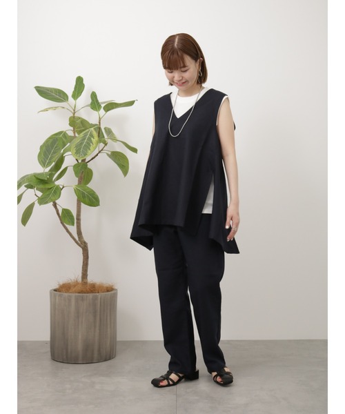 Lugnoncure（ルノンキュール）の「ノースリTシャツ（Tシャツ/カットソー・レディース・ピンク/オフホワイト/ブラック・F）」の19枚目の写真