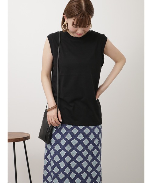 Lugnoncure（ルノンキュール）の「ノースリTシャツ（Tシャツ/カットソー・レディース・ピンク/オフホワイト/ブラック・F）」の20枚目の写真