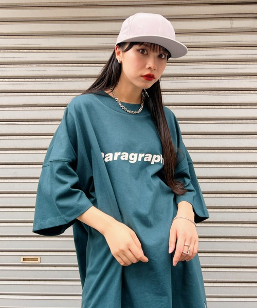 Paragraph(パラグラフ)の「Paragraph(パラグラフ)/Paisley Flame T-shirt/ファイヤーフレーム バンダナ ロゴ オーバーサイズ Tシャツ(Tシャツ/カットソー・レディース・グレー/ブラック/ホワイト/グリーン/パープル・FREE)」の16枚目の写真