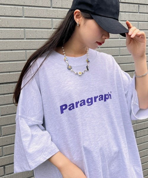 Paragraph(パラグラフ)の「Paragraph(パラグラフ)/Paisley Flame T-shirt/ファイヤーフレーム バンダナ ロゴ オーバーサイズ Tシャツ(Tシャツ/カットソー・レディース・グレー/ブラック/ホワイト/グリーン/パープル・FREE)」の8枚目の写真