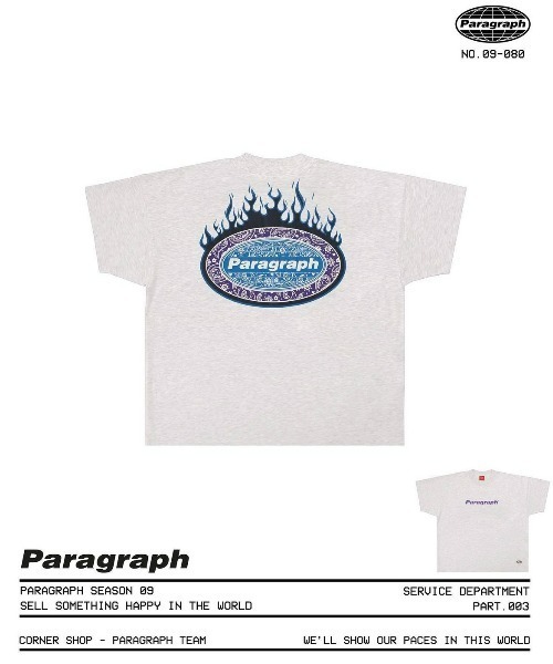 セール】Paragraph(パラグラフ)/Paisley Flame T-shirt