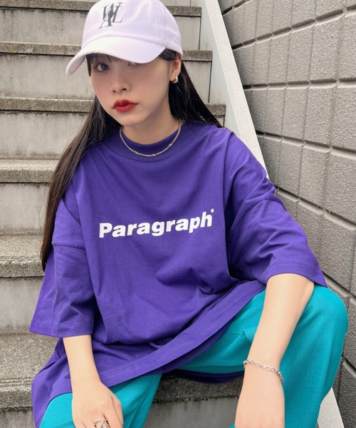 Paragraph(パラグラフ)の「Paragraph(パラグラフ)/Paisley Flame T-shirt/ファイヤーフレーム バンダナ ロゴ オーバーサイズ Tシャツ(Tシャツ/カットソー・レディース・グレー/ブラック/ホワイト/グリーン/パープル・FREE)」の10枚目の写真