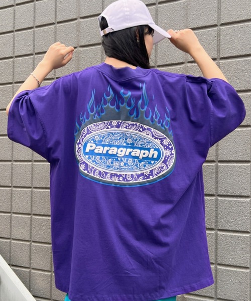 セール】Paragraph(パラグラフ)/Paisley Flame T-shirt