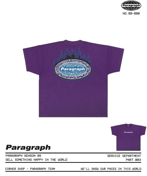 PARAGRAPH FLAME LOGO T-SHIRT LM209 追跡付 セール】A'GEM/9 × .kom 『Paragraph/パラグラフ』 FLAME LOGO T