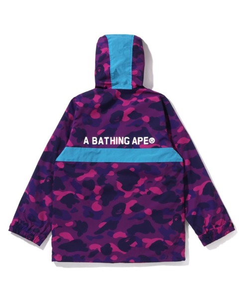 A BATHING APE(アベイシングエイプ)の「COLOR CAMO HOODIE JACKET JR(ナイロンジャケット・キッズ・グリーン/パープル・150)」の4枚目の写真