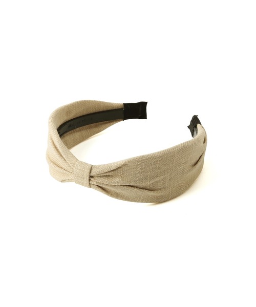 ROPE' PICNIC（ロペピクニック）の「綿麻リボンカチューシャ（カチューシャ・レディース・ブラック/ベージュ・FREE）」の4枚目の写真