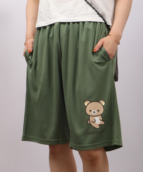 FUNALIVE（ファンアライブ）の「Rilakkuma ハニカムメッシュショートパンツ（その他パンツ・メンズ・ネイビー/チャコール/ライトパープル/ライトグレー/ライトグリーン/ネイビー系1/ブラック/サックスブルー/ライトブルー/ネイビー系/チャコールグレー/ライトグリーン系・S/M/L）」の5枚目の写真