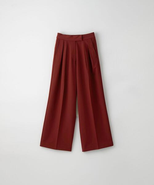 CITEN（シテン）の「＜CITEN＞2タック ワイド スラックス（スラックス・レディース・ブラック/レッド・XS/S/M）」の3枚目の写真