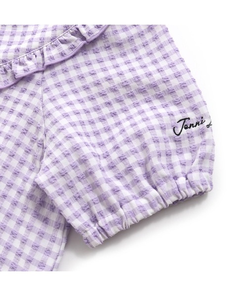JENNI love（ジェニィラブ）の「ギンガムチェックビッグカラーブラウス（シャツ/ブラウス・キッズ・ラベンダー/グレー/グリーン・140cm/130cm/150cm/160cm）」の20枚目の写真