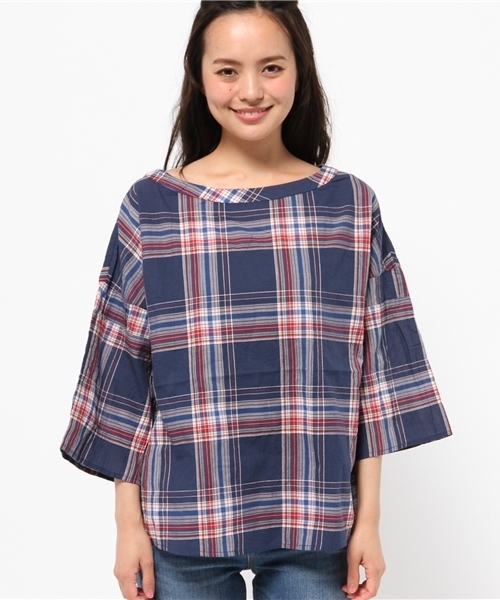 Kastane（カスタネ）の「【Kastane】チェックプルオーバーシャツ（シャツ/ブラウス・レディース・ブルー/イエロー・FREE）」の7枚目の写真