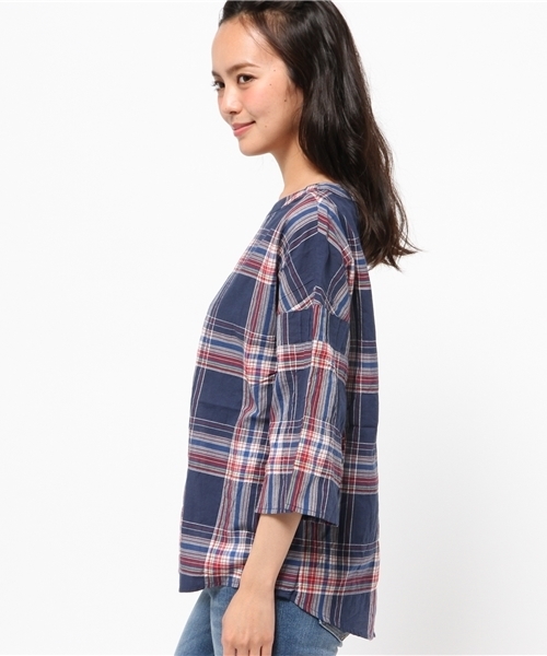 Kastane（カスタネ）の「【Kastane】チェックプルオーバーシャツ（シャツ/ブラウス・レディース・ブルー/イエロー・FREE）」の8枚目の写真