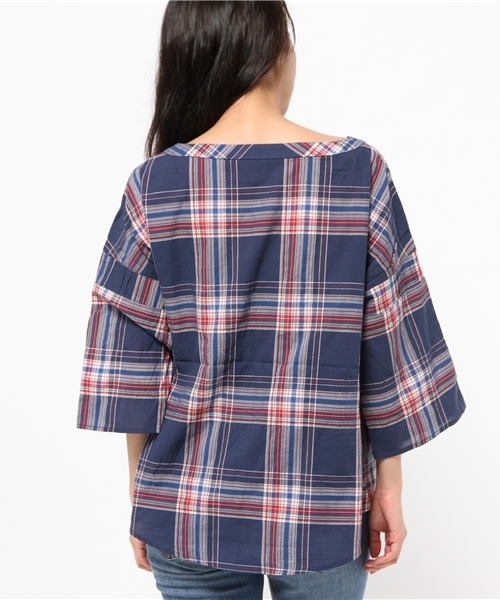 Kastane（カスタネ）の「【Kastane】チェックプルオーバーシャツ（シャツ/ブラウス・レディース・ブルー/イエロー・FREE）」の9枚目の写真