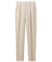 なめらか裏起毛ストレッチテーパードパンツ