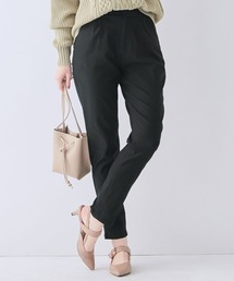 なめらか裏起毛ストレッチテーパードパンツ