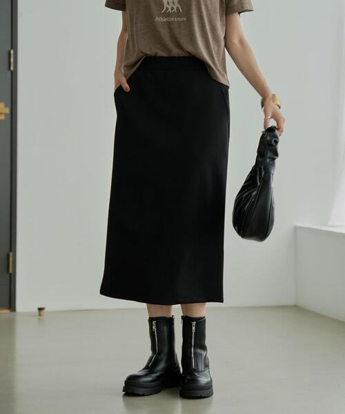 coen（コーエン）の「カルゼIラインスカート（スカート・レディース・モカ/ブラック・M/L）」の3枚目の写真