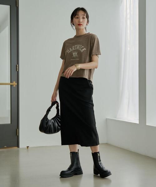 coen（コーエン）の「カルゼIラインスカート（スカート・レディース・モカ/ブラック・M/L）」の6枚目の写真