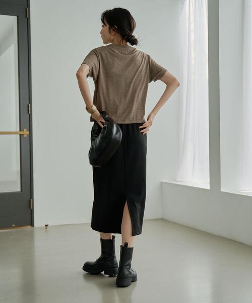 coen（コーエン）の「カルゼIラインスカート（スカート・レディース・モカ/ブラック・M/L）」の7枚目の写真