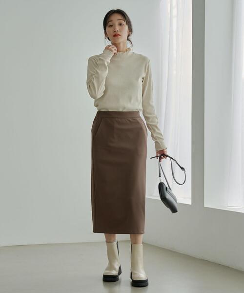 coen（コーエン）の「カルゼIラインスカート（スカート・レディース・モカ/ブラック・M/L）」の16枚目の写真