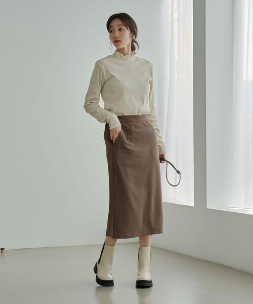 coen（コーエン）の「カルゼIラインスカート（スカート・レディース・モカ/ブラック・M/L）」の17枚目の写真