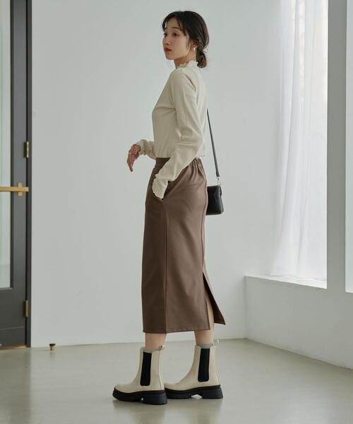 coen（コーエン）の「カルゼIラインスカート（スカート・レディース・モカ/ブラック・M/L）」の18枚目の写真