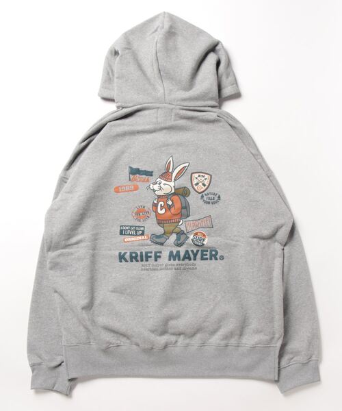 KRIFF MAYER Lady's Collection(クリフメイヤーレディースコレクション)の「キャンプラビット裏起毛ゆるPK(パーカー・レディース・チャコール/カラフル/ナチュラル/オレンジ/グレー・LARGE/MEDIUM)」の6枚目の写真