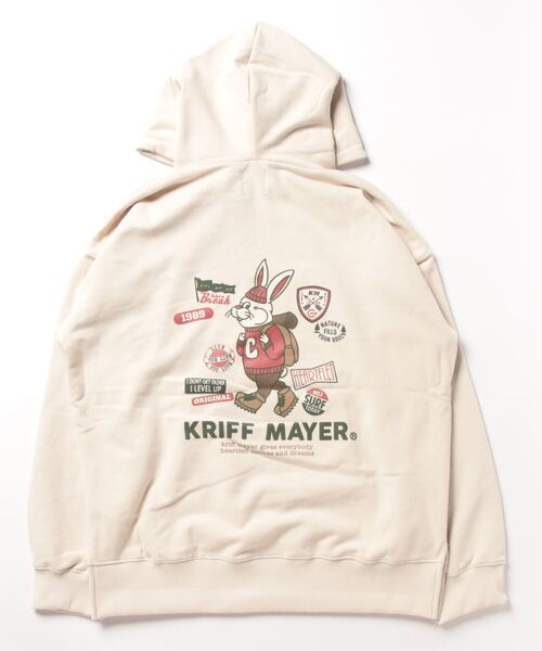 KRIFF MAYER Lady's Collection(クリフメイヤーレディースコレクション)の「キャンプラビット裏起毛ゆるPK(パーカー・レディース・チャコール/カラフル/ナチュラル/オレンジ/グレー・LARGE/MEDIUM)」の8枚目の写真