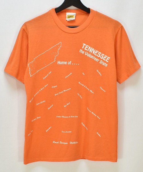 VINTAGE(ヴィンテージ)の「【ヴィンテージ古着】90's ヴィンテージプリントTシャツ USA製 TENNESSEE the Volunteer State(Tシャツ/カットソー・メンズ・オレンジ・MEDIUM)」の1枚目の写真